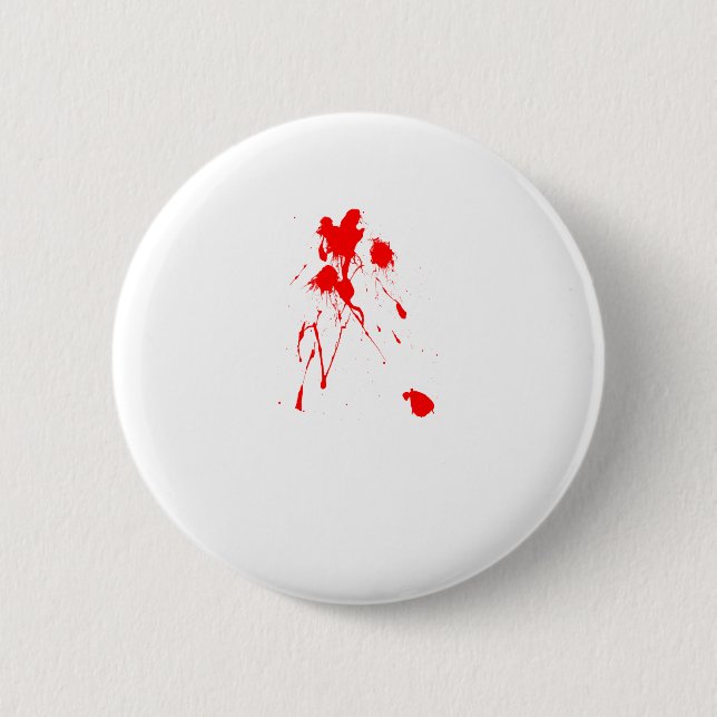 Red paint splatter 2 inch round button (Front)