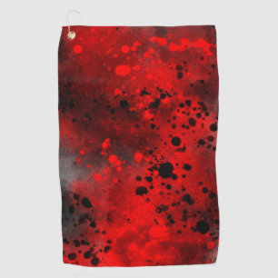 Red Paint Splatter  Golf Towel