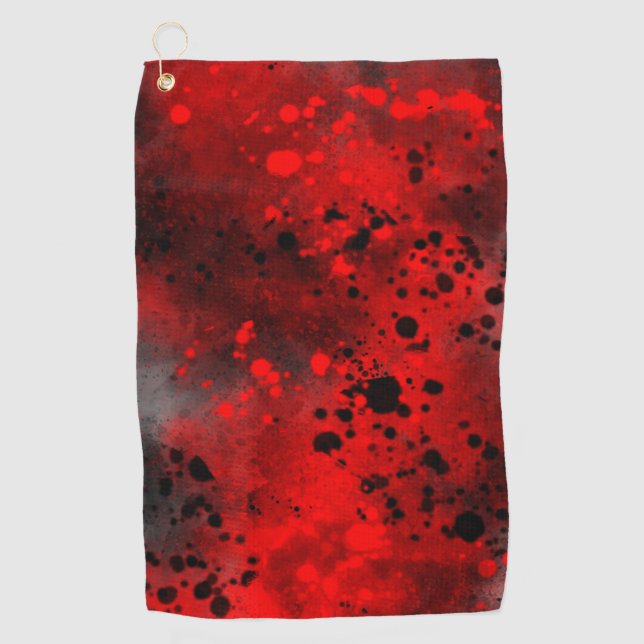 Red Paint Splatter  Golf Towel (Front)