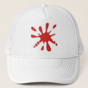 Red Paint Splatter Trucker Hat