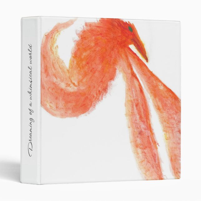 Red Painted Phoenix Binder (Front/Spine)