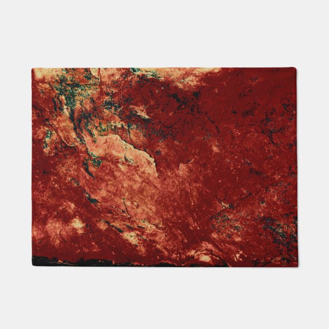 Red Painted Rock Doormat (Front)