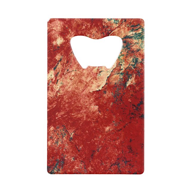 Red Painted Rock Wallet Bottle Opener (Front)