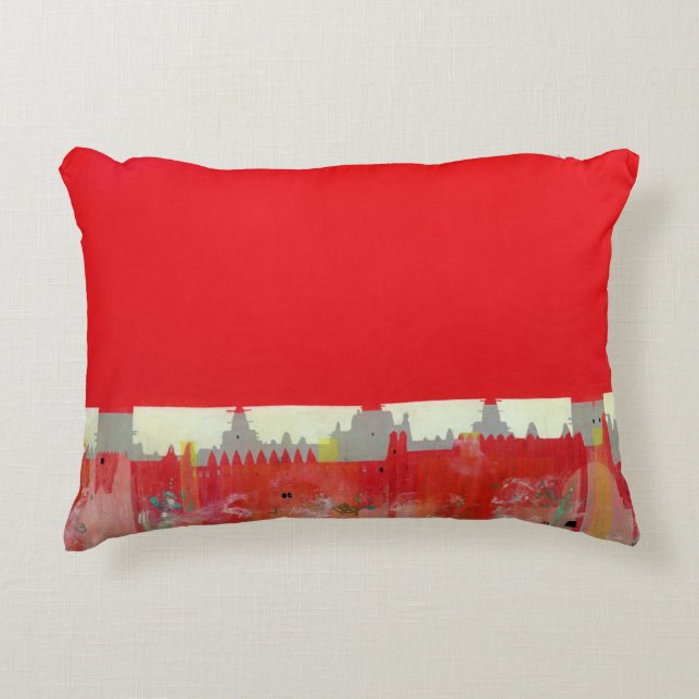 Red Painting Decorative Pillow (Front)