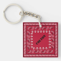 Red Paisley Bandana Personalized