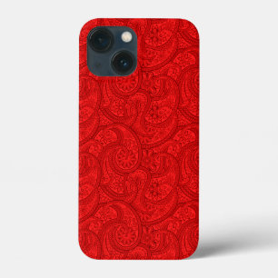 Red Paisley iPhone 13 Mini Case