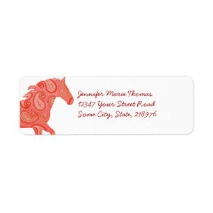 Red Paisley Horse