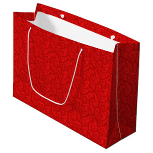 Red Paisley Large Gift Bag