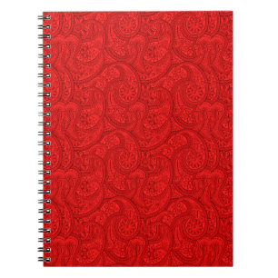 Red Paisley Notebook