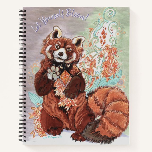 Red Panada Crystalline Vibes Art Pocket Moleskine  Notebook (Front)