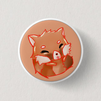 red panda 1 inch round button