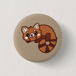 Red panda 1 inch round button