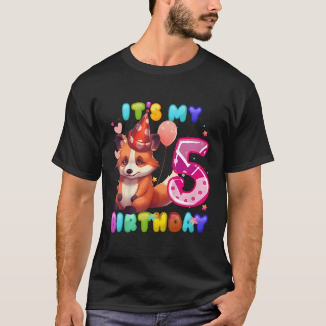 Red Panda 5Th I'M 5 T-Shirt (Front)
