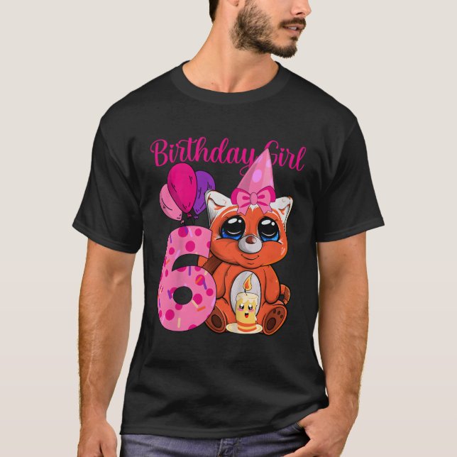 Red Panda 6Th I'M 6 T-Shirt (Front)