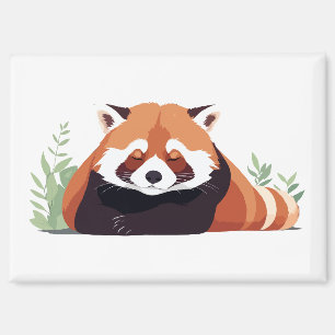 Red Panda Adorable Cute Animal Sleeping Relaxing Magnet