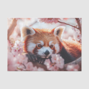 Red Panda Among Cherry Blossoms  Tissue Paper