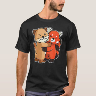 Red Panda And Cat Cute Animals For Women Animal Hu T-Shirt