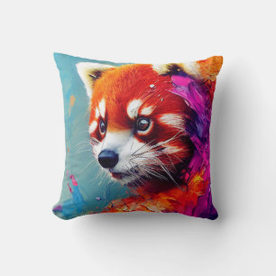Red Panda Animal Discovery Adventure Nature Throw Pillow