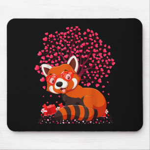 Red Panda Animal Lover Funny Red Panda Valentines  Mouse Pad