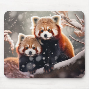 Red Panda Animal Wildlife Wilderness Colourful Art Mouse Pad