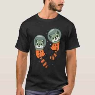 Red Panda  Astronaut Kids Spaceship Red Panda T-Shirt