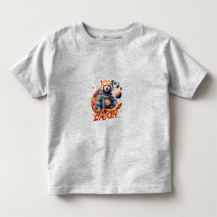 Red panda astronaut toddler t-shirt