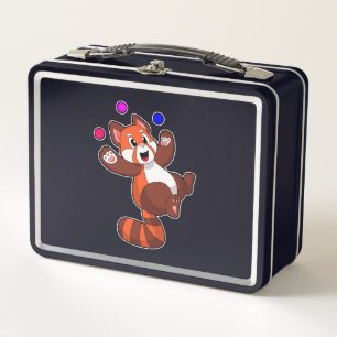 Red panda at Juggle Circus.PNG Metal Lunch Box