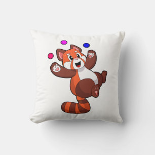 Red panda at Juggle Circus.PNG Throw Pillow