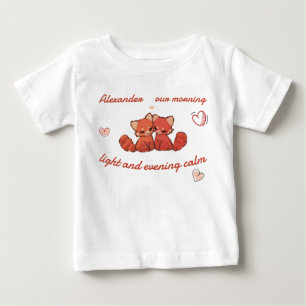 Red Panda Baby Tee – Custom Name
