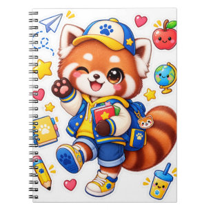 Red Panda Back to School Spiral Notebook