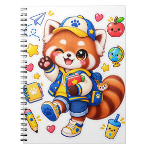 Red Panda Back to School Spiral Notebook