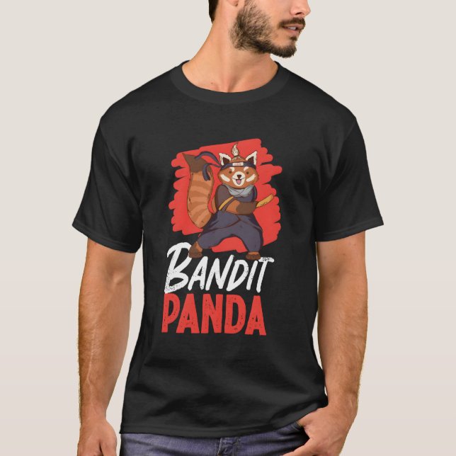 Red Panda Bandit Panda T-Shirt (Front)