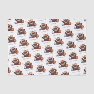 Red Panda Best Yoga Teacher Thank You Artwork Tissue Paper