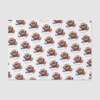 Red Panda Best Yoga Teacher Thank You Artwork Tissue Paper