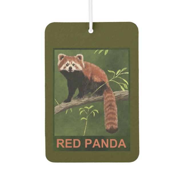 Red Panda Car Air Freshener (Front)