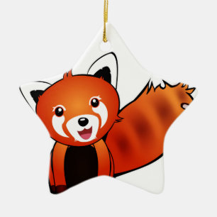 Red Panda Ceramic Ornament