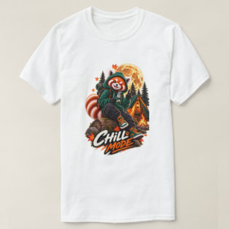 Red Panda Chill Mode Camping T-Shirt