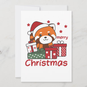 Red Panda Christmas Gift Winter Red Pandas Holiday Card