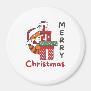 Red Panda Christmas Gift Winter Red Pandas Magnet