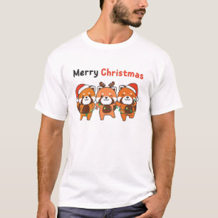 Red Panda Christmas Red Pandas Merry Christmas T-Shirt