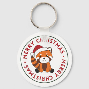 Red Panda Christmas Snow Winter Animals Pandas Key Keychain