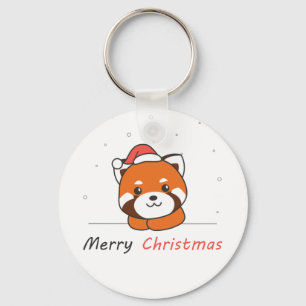 Red Panda Christmas Snow Winter Animals Pandas Keychain