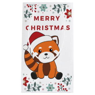 Red Panda Christmas Snow Winter Animals Pandas Sma Small Gift Bag