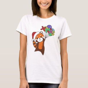 Red Panda Christmas Snow Winter Animals Pandas T-Shirt