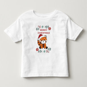 Red Panda Christmas Snow Winter Animals Pandas Tod Toddler T-shirt