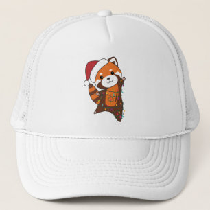 Red Panda Christmas Snow Winter Animals Pandas Trucker Hat