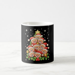 Red Panda Christmas Tree Animal Xmas Light Holiday Coffee Mug