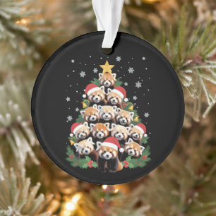 Red Panda Christmas Tree Funny Animal Ornament