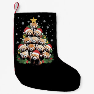 Red Panda Christmas Tree Funny Animal Small Christmas Stocking