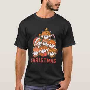 Red Panda Christmasree Merry Christmas funny T-Shirt